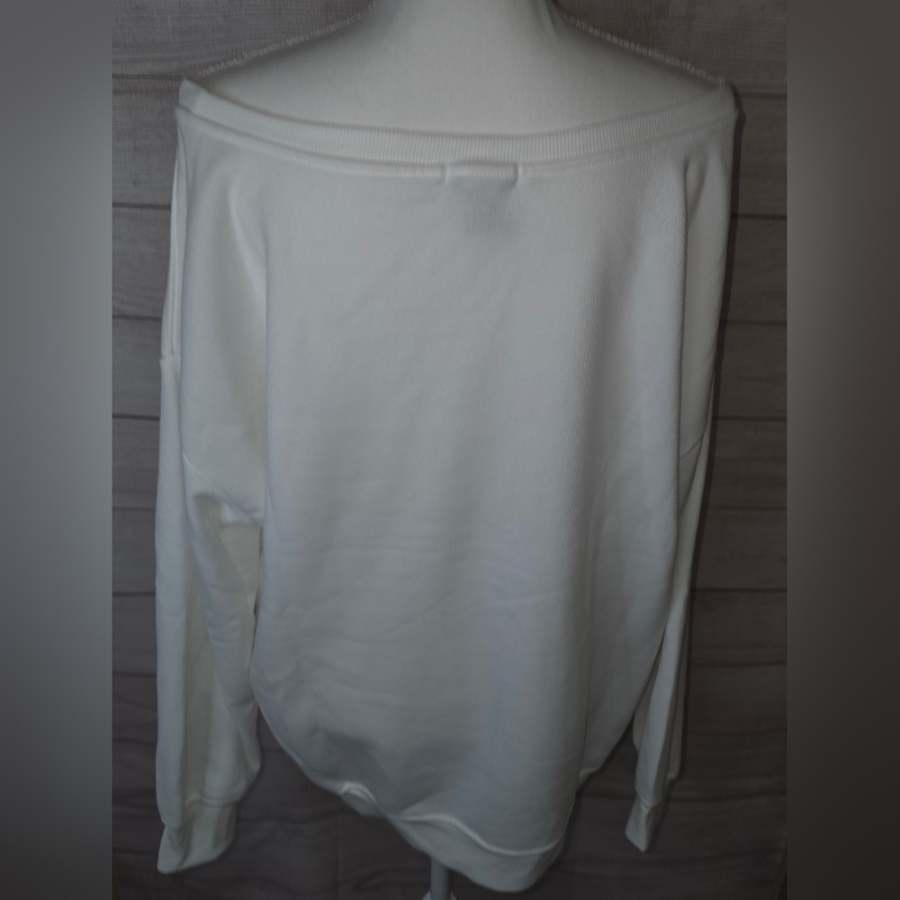 Better Together Embroidered Off Shoulder Sweatshirt Size XL - Picture 2 of 3